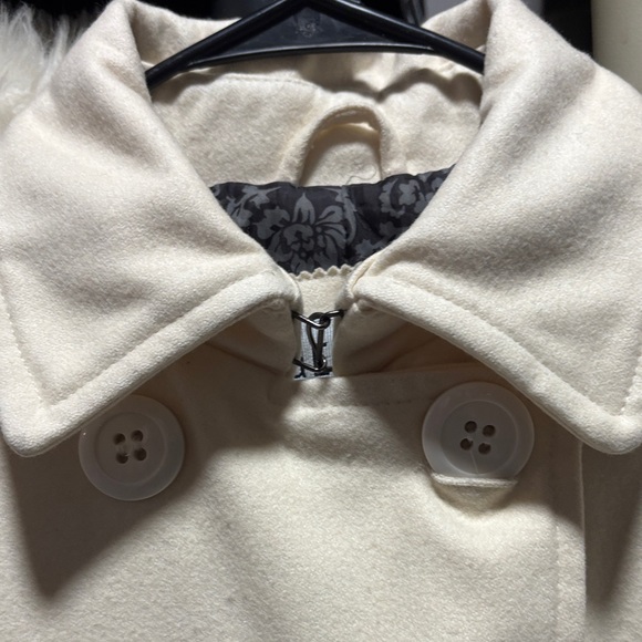 dELiA*s Women's Cream Pea Coat - Picture 8 of 9